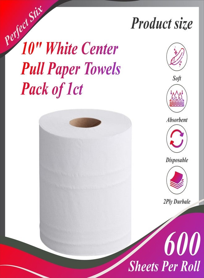 Perfect Stix 10" White Center Pull Paper Towels- Pack of 1ct-600 Sheets Per Roll - Image 2